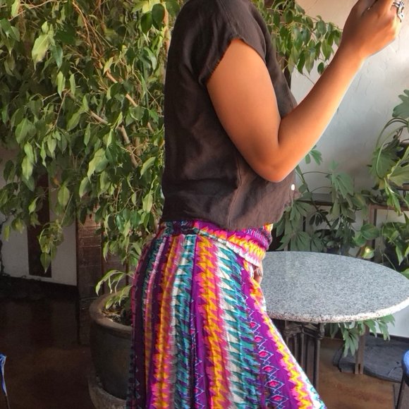 SOLD | Boho Hippie Wide Leg Pants - Picture 4 of 8